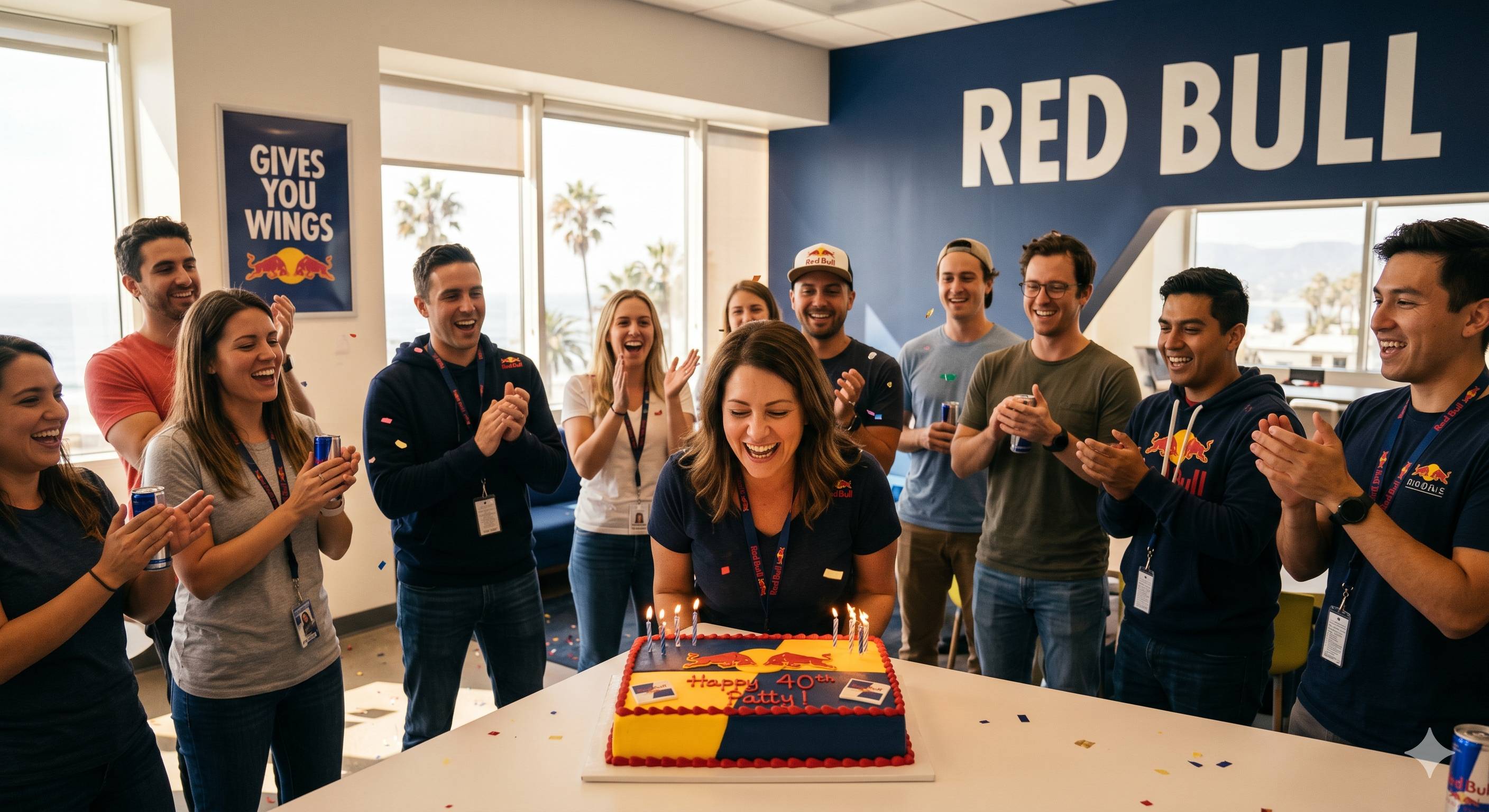 Patty and the Red Bull Finance Team